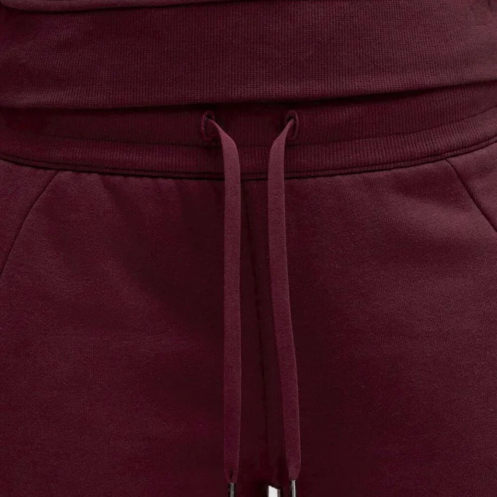 NWT Scuba Mid-Rise Wide-Leg Pant *Regular, Sz S, GARNET - Picture 2 of 8